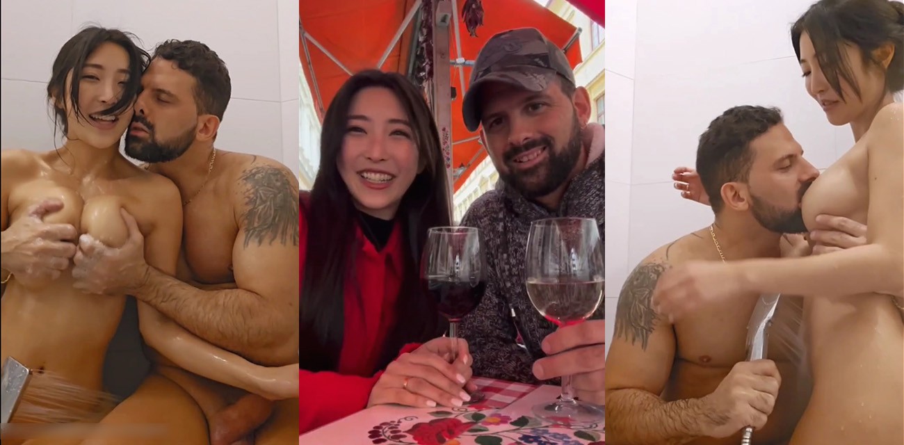 大奶留学生母狗 胡依娜 街头被老外搭讪忽悠 直接带回家共浴吃奶 被大屌各种输出爆操