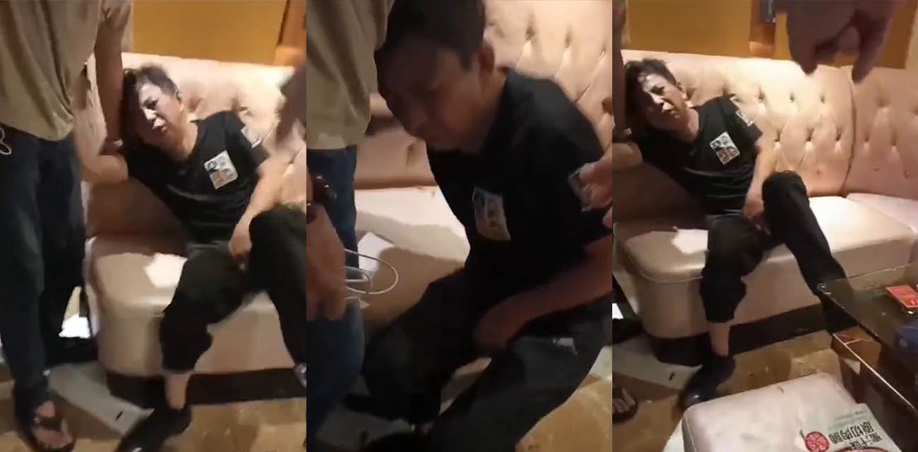 汕头潮阳自然局局长 欧镇武 KTV寻欢被老婆抓奸后咬坏鸡巴 事后竟报警自投罗网被抓！