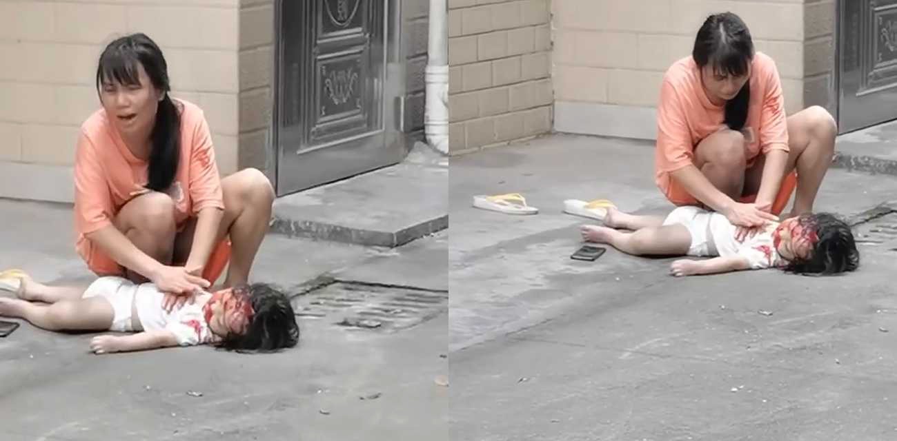 爸爸把孩子扔下楼死亡！夫妻吵架男的把两岁大的女儿从五楼楼顶扔下 脑袋着地坠亡